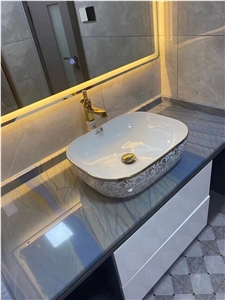 Quartzite Yacht Vanity Top Dreaming White Bathroom Bath Top