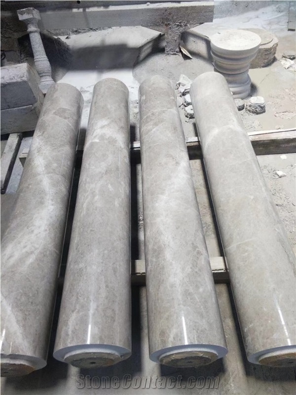 Stone Carved Colomn Solid Marble Sculptured Porch Column