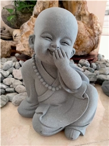Stone Garden Statues Laughing Buhda Religious Sculpture
