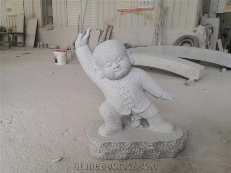 Stone Garden Statues Walking Buhda Street Art Sculpture 