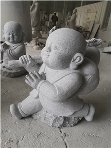 Stone Landscape Human Sculpture Granite Running Buhda Statue