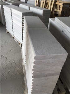 Stone Pool Tread Coping Spa White Quartzite Bullnose Coping