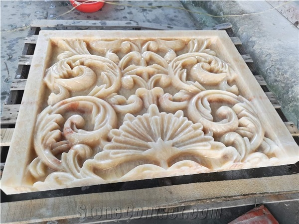 Stone Relief Laser Sculpture Onyx 3D Wall Relief