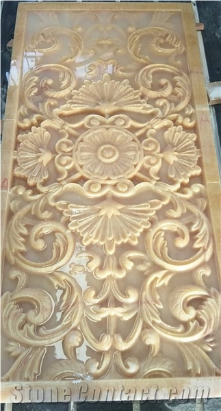 Stone Relief Laser Sculpture Onyx 3D Wall Relief