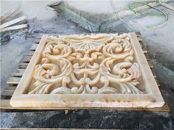 Stone Relief Laser Sculpture Onyx 3D Wall Relief
