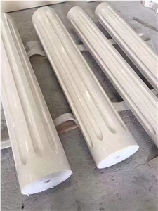Stone Veneer Pillar Column Designed Marble Hollow Column