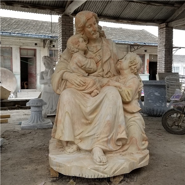 Customized Life Size Natural Marble Jesus Sculpture For Sale