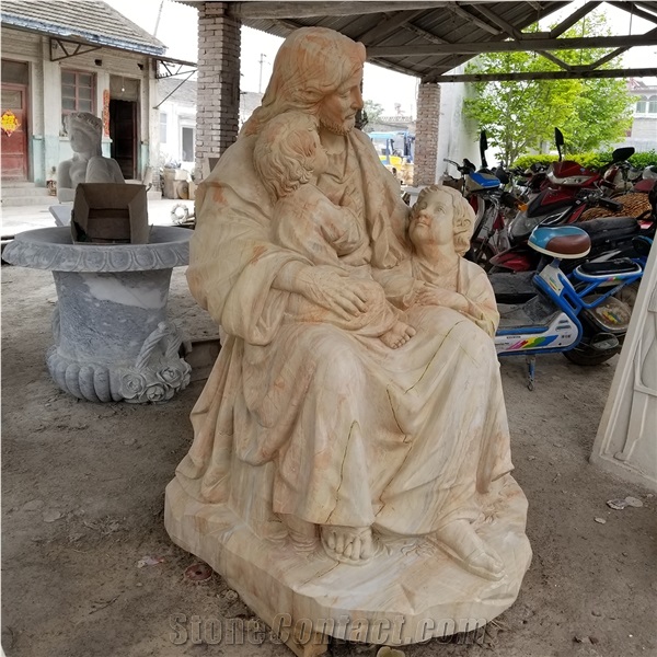 Customized Life Size Natural Marble Jesus Sculpture For Sale