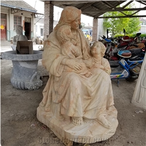 Customized Life Size Natural Marble Jesus Sculpture For Sale