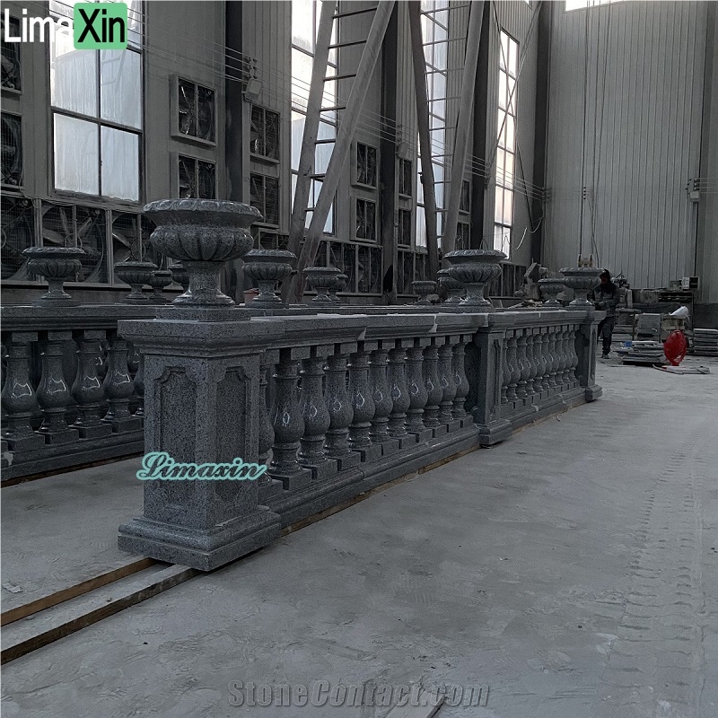 Customized Natural Grey Granite Garden Decor Balustrades