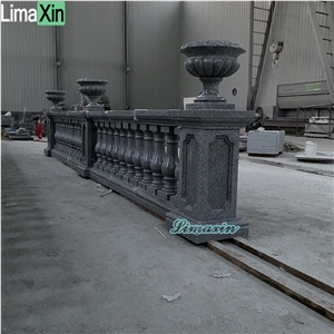 Customized Natural Grey Granite Garden Decor Balustrades