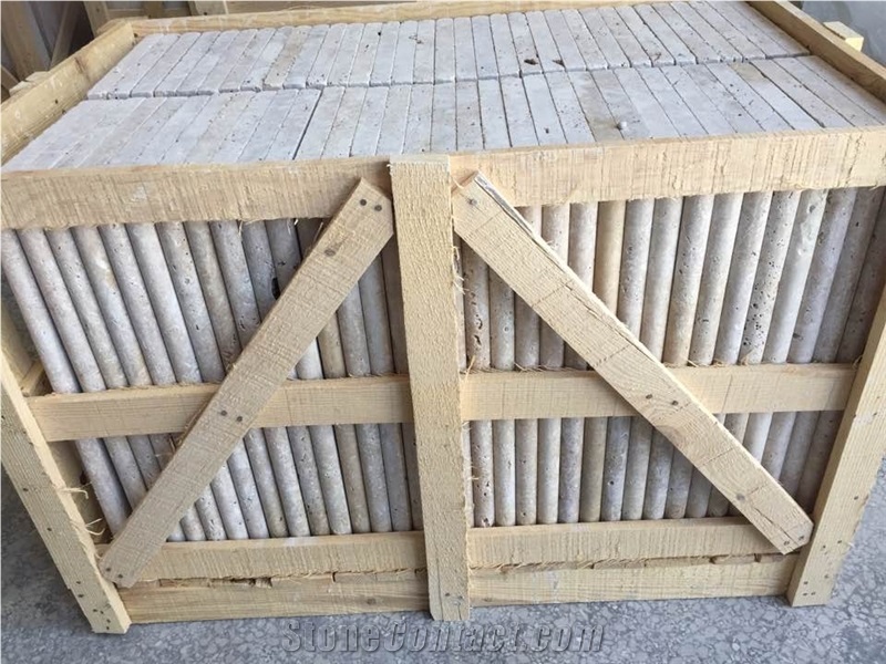 Bullnosed Edge Travertine Pool Coping, Swimming Pool Pavers