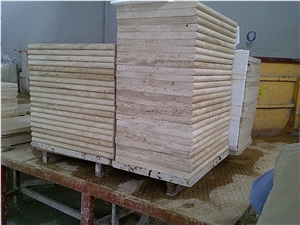 Bullnosed Edge Travertine Pool Coping, Swimming Pool Pavers
