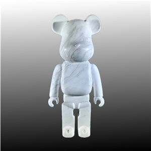Gloomy Bear In White Marble