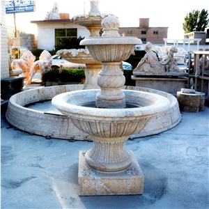 Golden Color Granite Free Standing Fountain