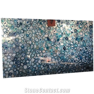 Luxury Blue Gemstone Semiprecious Stone Agate Jade Slab