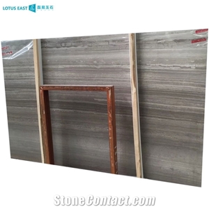 China Brown Color Coffee Wood Vein Marble Slabs