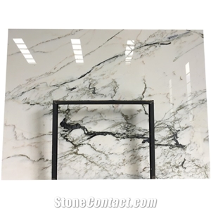 China Polished Orental White Marble Slabs For Wall Tiles