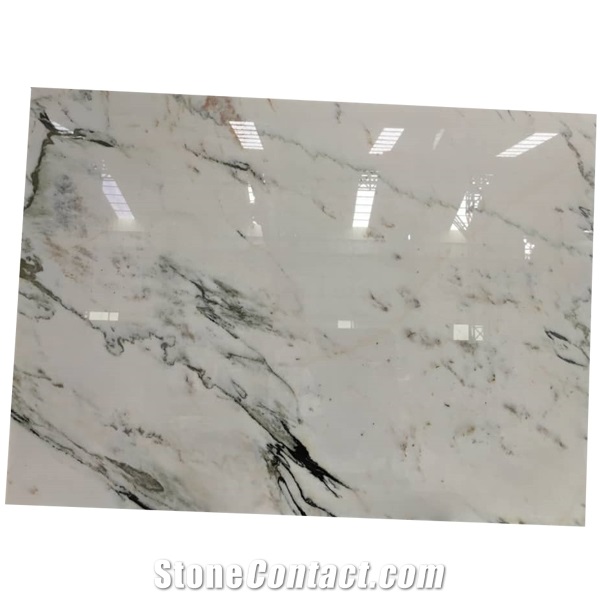 China Polished Orental White Marble Slabs For Wall Tiles