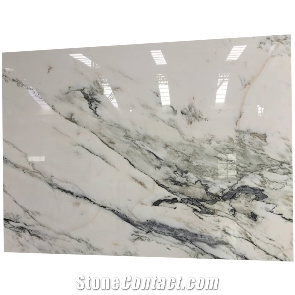 China Polished Orental White Marble Slabs For Wall Tiles