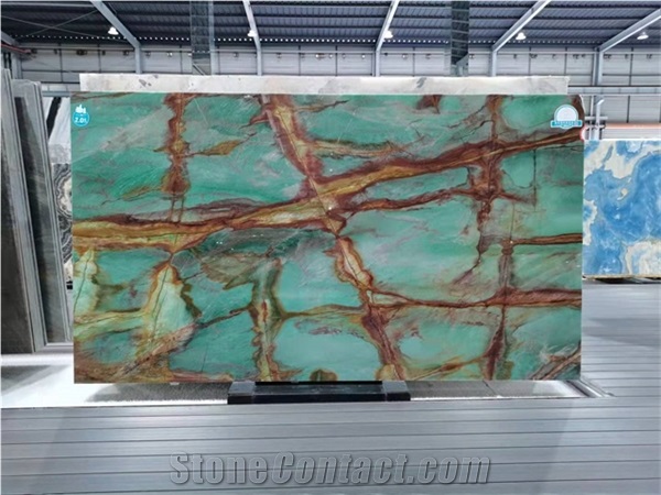 High Quality Polished Blue Atlantis For Background Wall