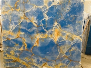 High Quality Polished Blue Onyx Slabs