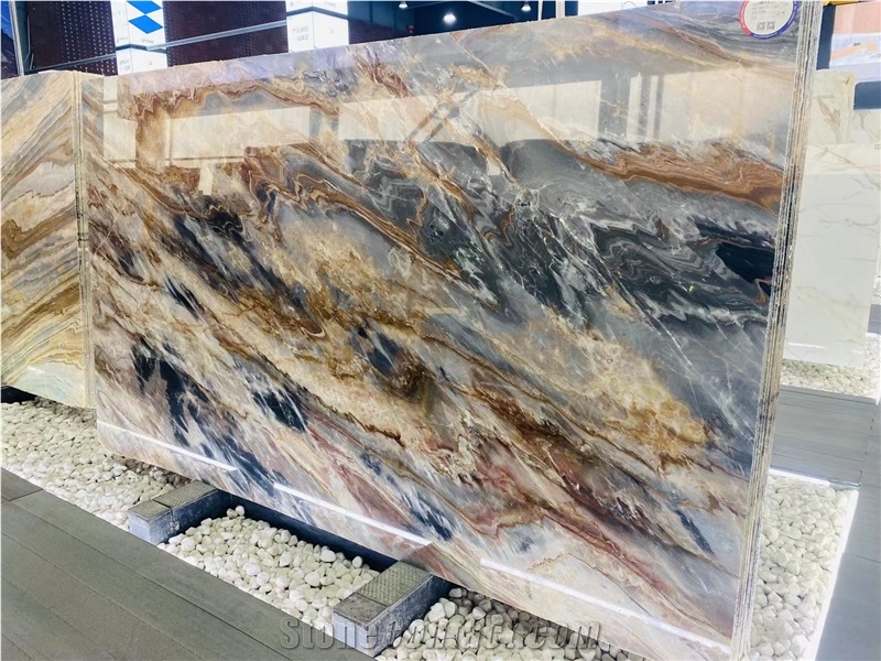 High Quality Polished Impression Lafite Marble For Wall