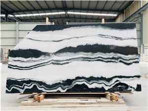 High Quality Polished Panda White Marble Slabs For Background
