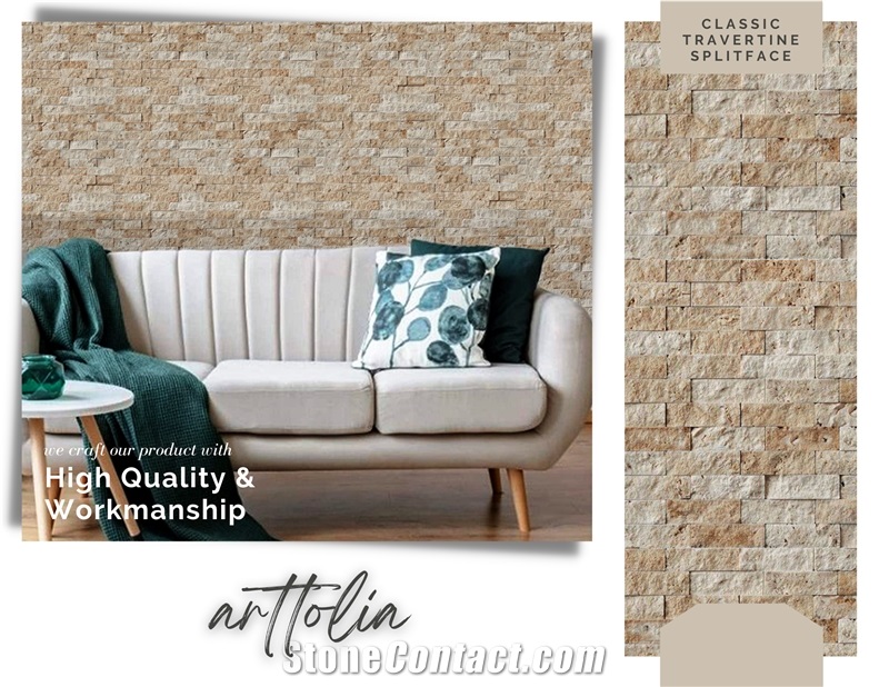 Classic Travertine Splitface Mosaic