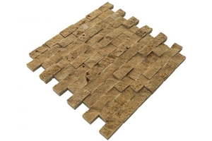 Noce Travertine Splitface Mosaic
