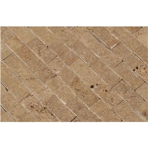 Noce Travertine Splitface Mosaic