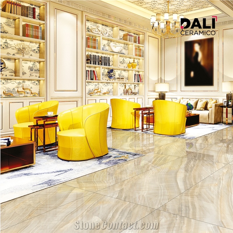 Onyx Mango Polished Porcelain Tiles