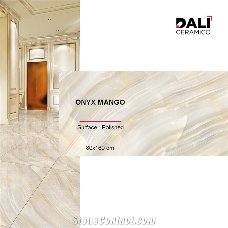 Onyx Mango Polished Porcelain Tiles