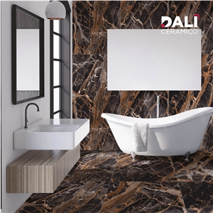 Rosso Black - Glazed Polished Porcelain Tiles