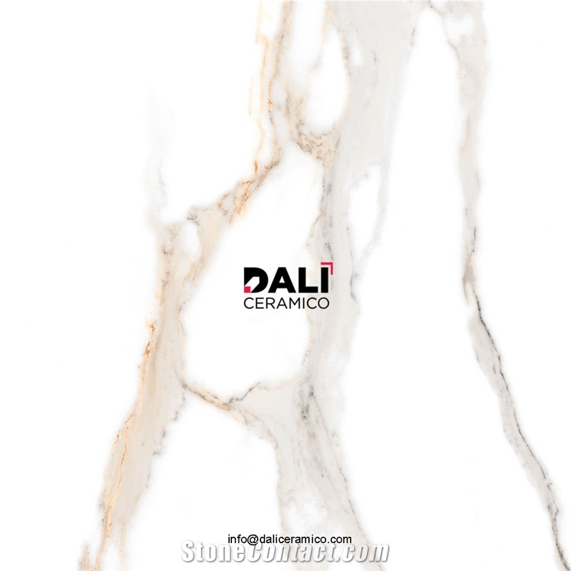 White Marble Looking Polished Porcelain Tiles