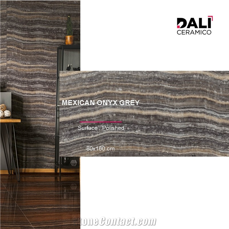Mexican Onyx Grey Porcelain Tiles