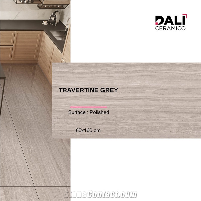 Travertine Grey Porcelain Tiles