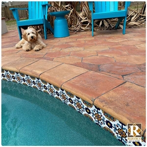 Mexican Saltillo 12X12 Clay Pool Coping (Special Order)