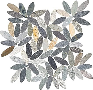 Autumn Flower Pebble Mosaic Tiles