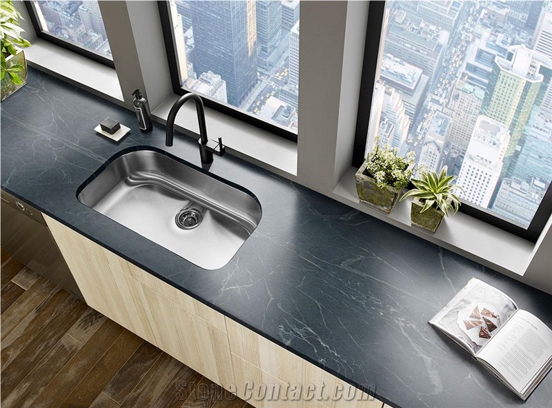 Black Soapstone 3 Cm Honed Slabs