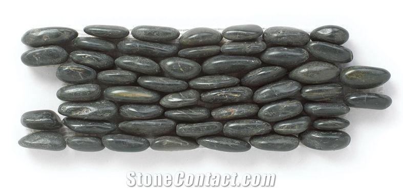Eclipse Interlocking Pebble Mosaic Border Tiles