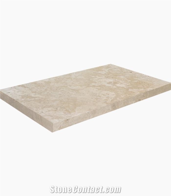 Ivory Travertine Pool Paver 16X24 Tumbled 3 Cm