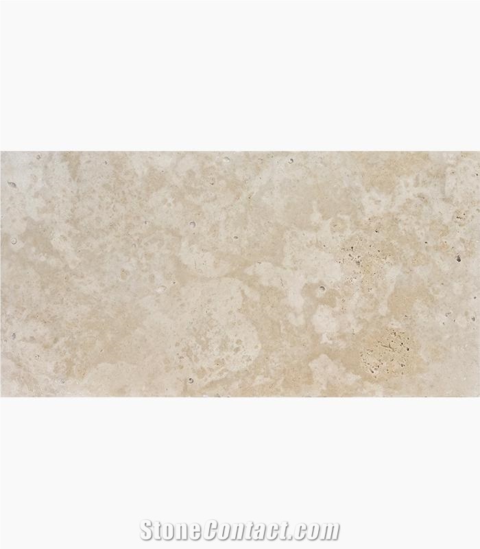 Ivory Travertine Pool Paver 16X24 Tumbled 3 Cm