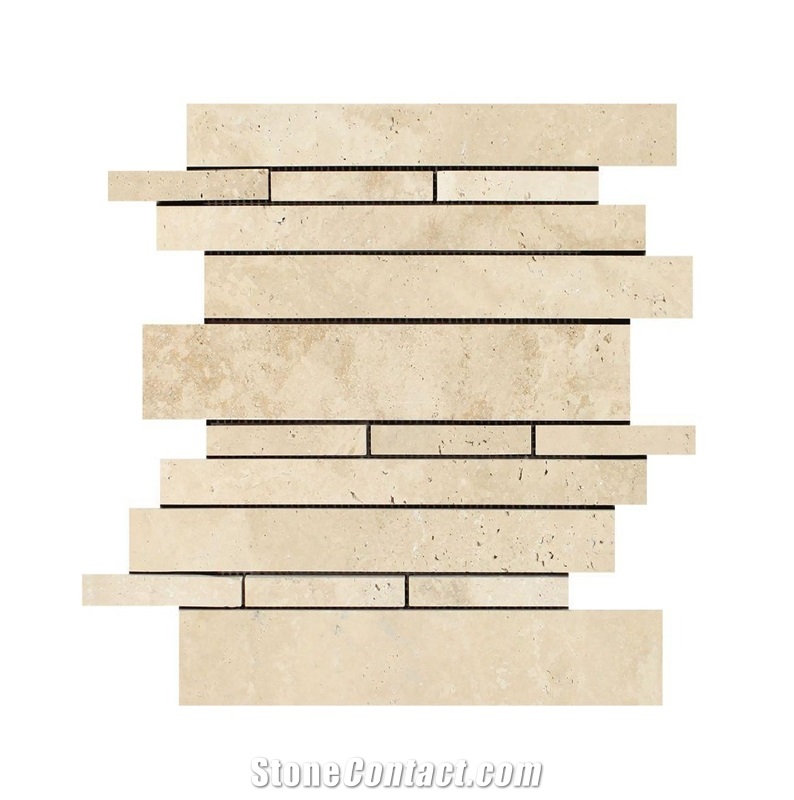 Light Honed Travertine Mosaic