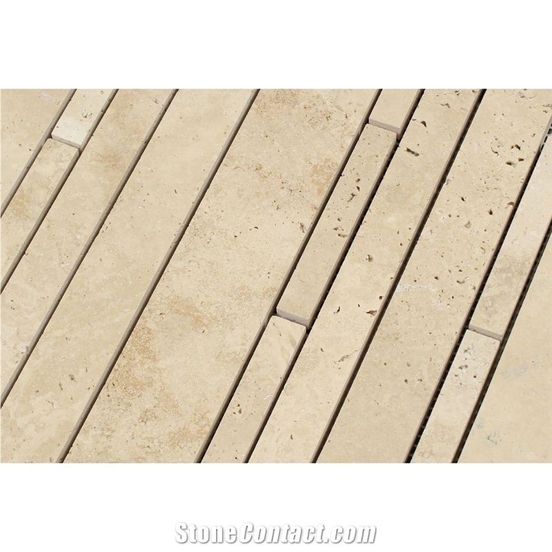 Light Honed Travertine Mosaic