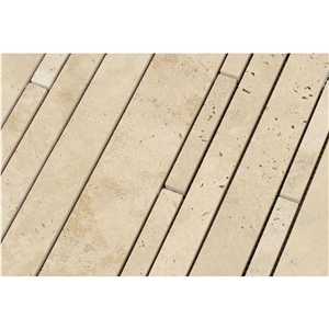 Light Honed Travertine Mosaic