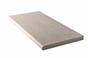 Salem Grey Rennaisance Limestone Pool Coping 12X24 Brushed, Sandblasted 3Cm