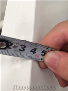 Pure White Quartz Bathroom Countertop Prefab Vanity Top