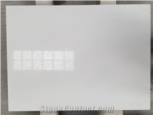 Pure White Quartz Bathroom Countertop Prefab Vanity Top