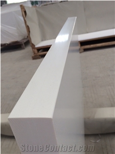Pure White Quartz Bathroom Countertop Prefab Vanity Top